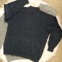 Мъжка вълнена блуза фино плетиво с полу-поло яка в светлосив меланж, снимка 5 - Пуловери - 43569311