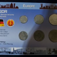 ГДР - Комплектен сет от 6 монети, снимка 1 - Нумизматика и бонистика - 37789577