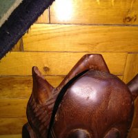 Африканска маска от желязно дърво -голяма -Н- 83см и тeжка-5kг, снимка 12 - Декорация за дома - 27707472