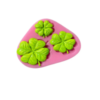Силиконов молд 3 Детелини за фондан декорация на торта детелина за късмет и щастие, снимка 2 - Форми - 44842900
