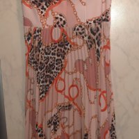 Дамска лятна рокля, размер S,  с банели и презрамки, снимка 1 - Рокли - 40690488