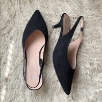 Черни обувки без пета H&M, снимка 2 - Дамски обувки на ток - 22791877