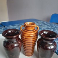 ✅Комплект от две мини вазички и амфора керамика, снимка 4 - Вази - 40643463