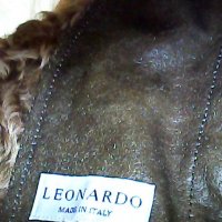 официално луксозно кожено палто леонардо италия100% оригинал , снимка 6 - Палта, манта - 27308135