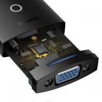 Преходник Адаптер от HDMI към VGA Baseus Lite WKQX010001 Черен Adapter HDMI to VGA, снимка 2 - Друга електроника - 38147480