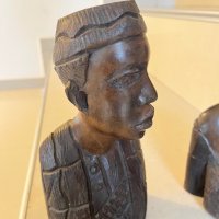 Абаносови глави комплект Африкански стари, снимка 2 - Статуетки - 43239357