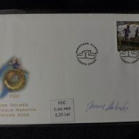 Аланд Финландия - Маратон 2002 FDC, снимка 1 - Филателия - 38776560