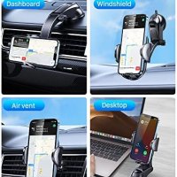 Нов Мощен държач за телефон за автомобила кола / iPhone и Samsung, снимка 3 - Аксесоари и консумативи - 43126331