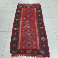 Стар тъкан чипровски килим, черга 230/105 см(1.1), снимка 2 - Антикварни и старинни предмети - 43612228