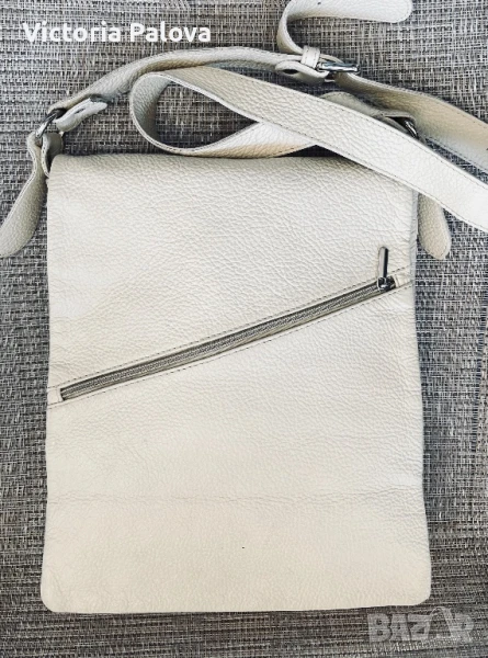 Кожена чанта с дълга дръжка унисекс, снимка 1