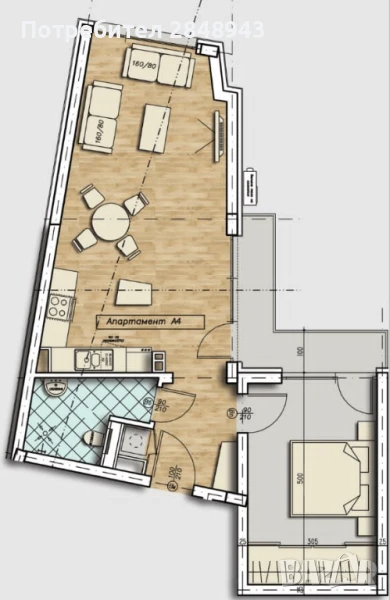 Двустаен апартамент в Комплекс Nishava Residence, снимка 1