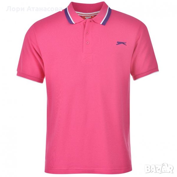 Slazenger Мъжка Блуза С Яка Tipped Polo Shirt Mens , снимка 1