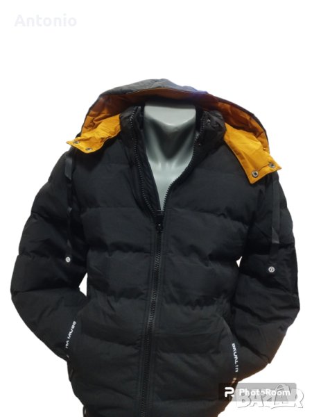 Мъжко яке модел 2025г. в черно и жълто 7068, снимка 1
