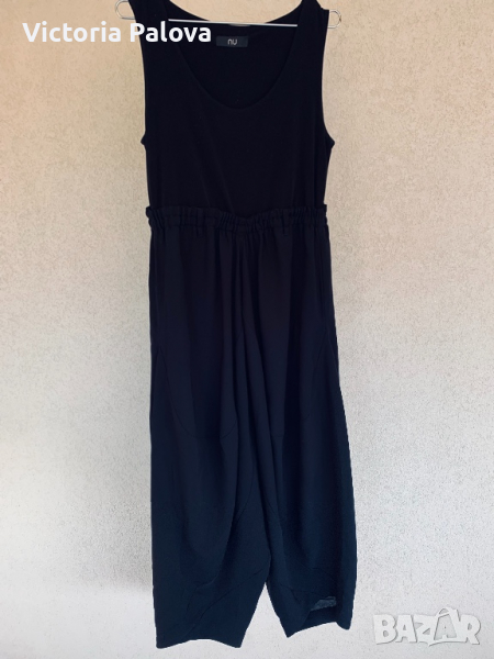 Модерен удобен черен гащеризон, снимка 1