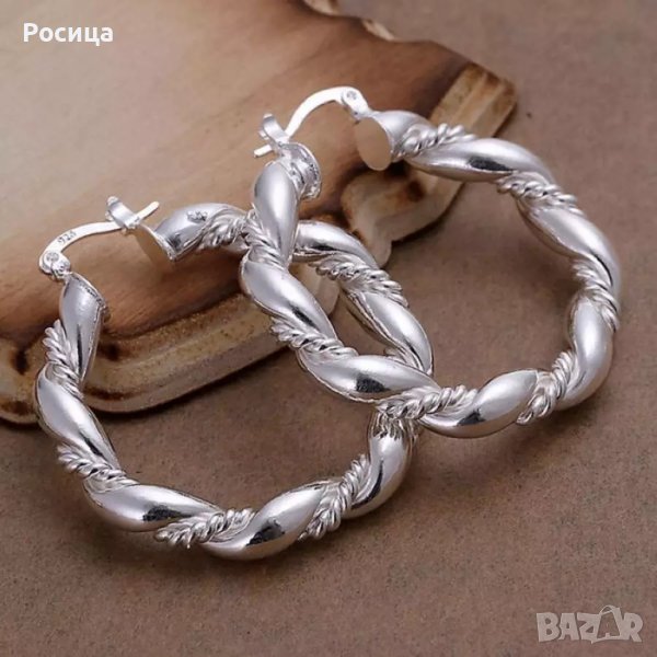 Обеци в сребристо , снимка 1