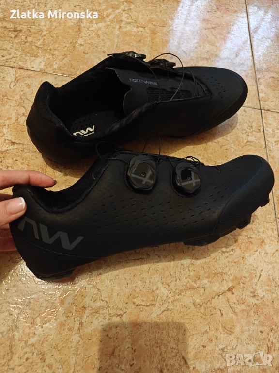 Вело обувки за клипс с подарък - автомати. Northwave 44 (285mm) Rabel 3, снимка 1