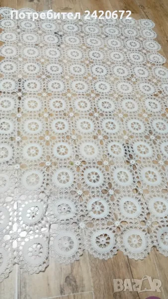 ръчно плетена покривка, снимка 1