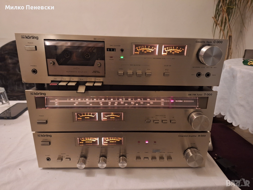 KORTING A300 STEREO AMPLIFIER.T300 STEREO TUNER.C300  STEREO CASSETTE DECK.  HI FI VINTAGE AUDIO ., снимка 1