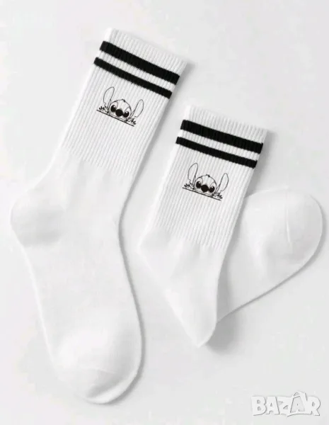 Стич Stitch бели чорапи , снимка 1
