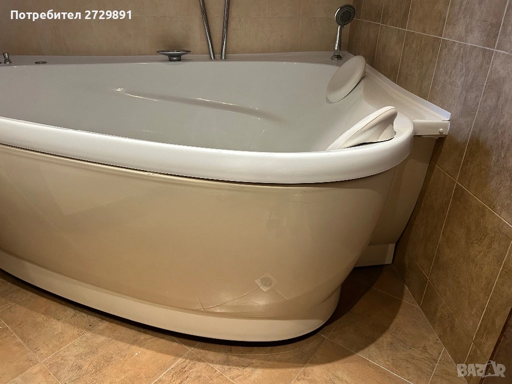 Двойна сърцевидна вана с каскаден смесител, снимка 1