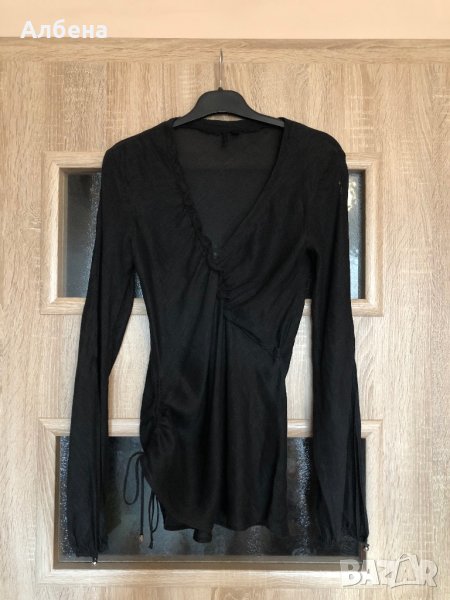 Топ от коприна и лен Mango, снимка 1