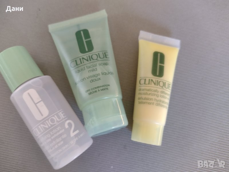 Комплект Clinique 3 Steps: Течен сапун за лице, 50 мл + Ексфолиращ лосион no. 1, 100 мл + Хидратиращ, снимка 1