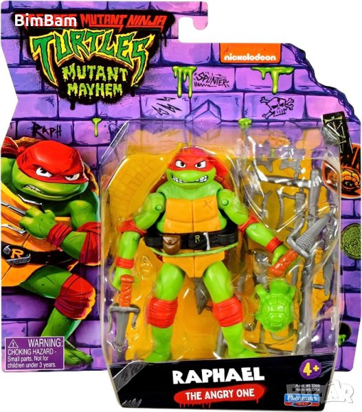 Оригинална eкшън фигурка Костенурките Нинджа TMNT Mutant Mayhem - RAPHAEL / Рафаело, снимка 1