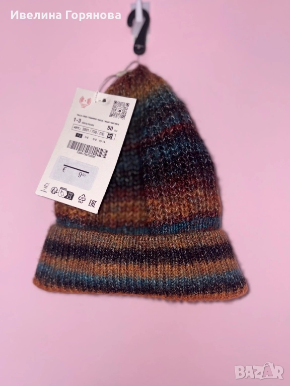 Детска шапка Zara размер 1-3г., снимка 1