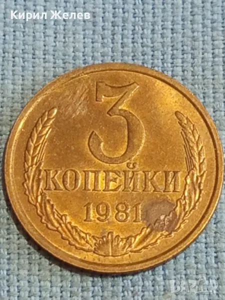 Стара монета 3 копейки 1981г. СССР рядка за КОЛЕКЦИЯ ДЕКОРАЦИЯ 91871, снимка 1