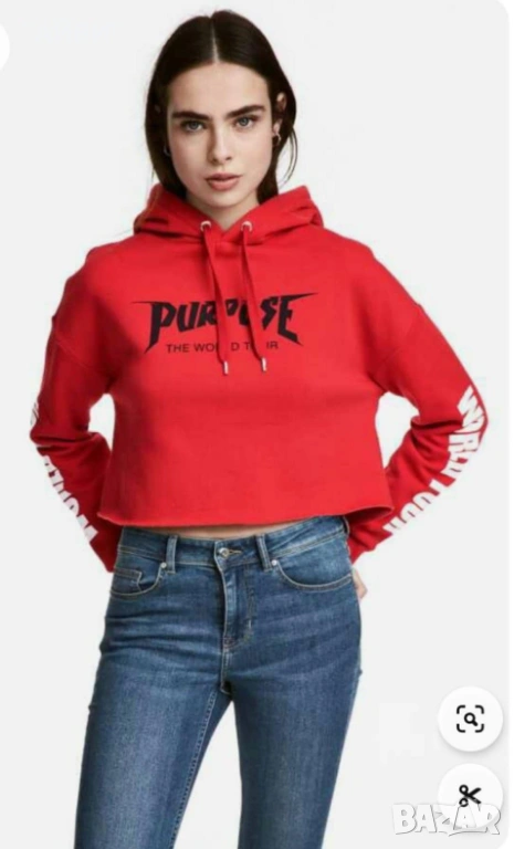H&M къс суитчър Justin Bieber Purpose The World Tour, снимка 1