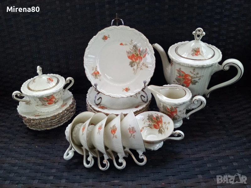 Антикварен сервиз за чай, снимка 1