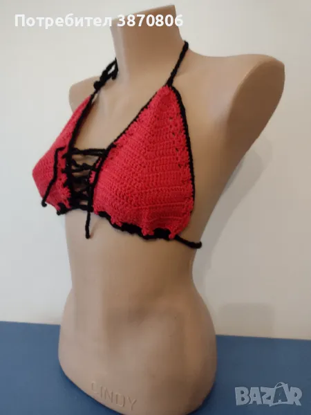 Бюстие, сутиен, акрил плаж, почивка голям размер М, L, снимка 1