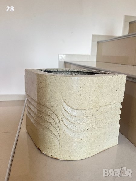 Стара кашпа керамична тежка, снимка 1