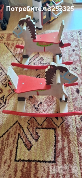 Дървена люлка конче, снимка 1