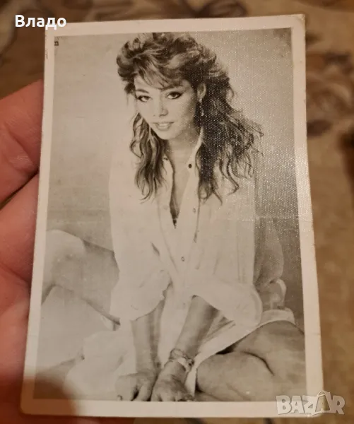 Черно бяла снимка/ картичка със Сандра , снимка 1