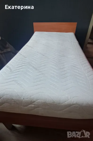 Единично легло с матрак , снимка 1