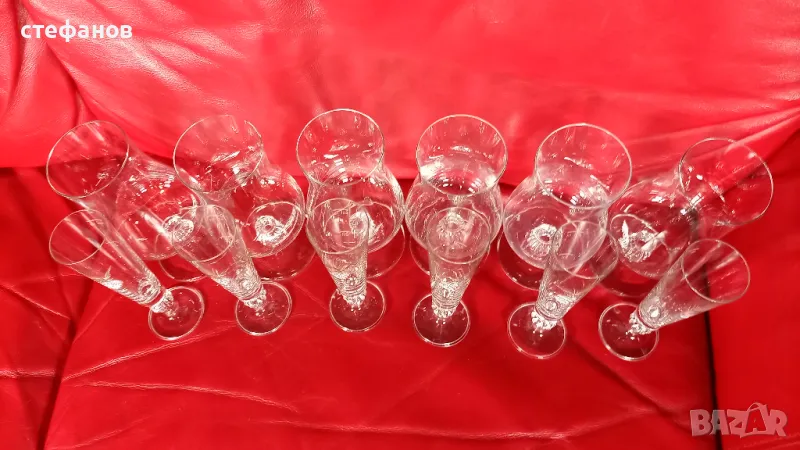 Два комплекта чаши италиански BRANCA за алкохол от един лот, снимка 1