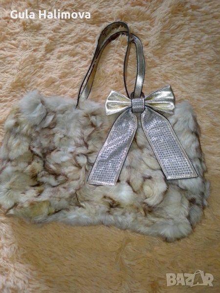 Дамска чанта естествен косъм, снимка 1