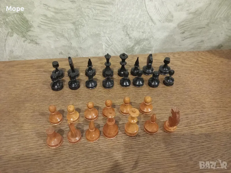 Малки дървени фигури за шах , снимка 1