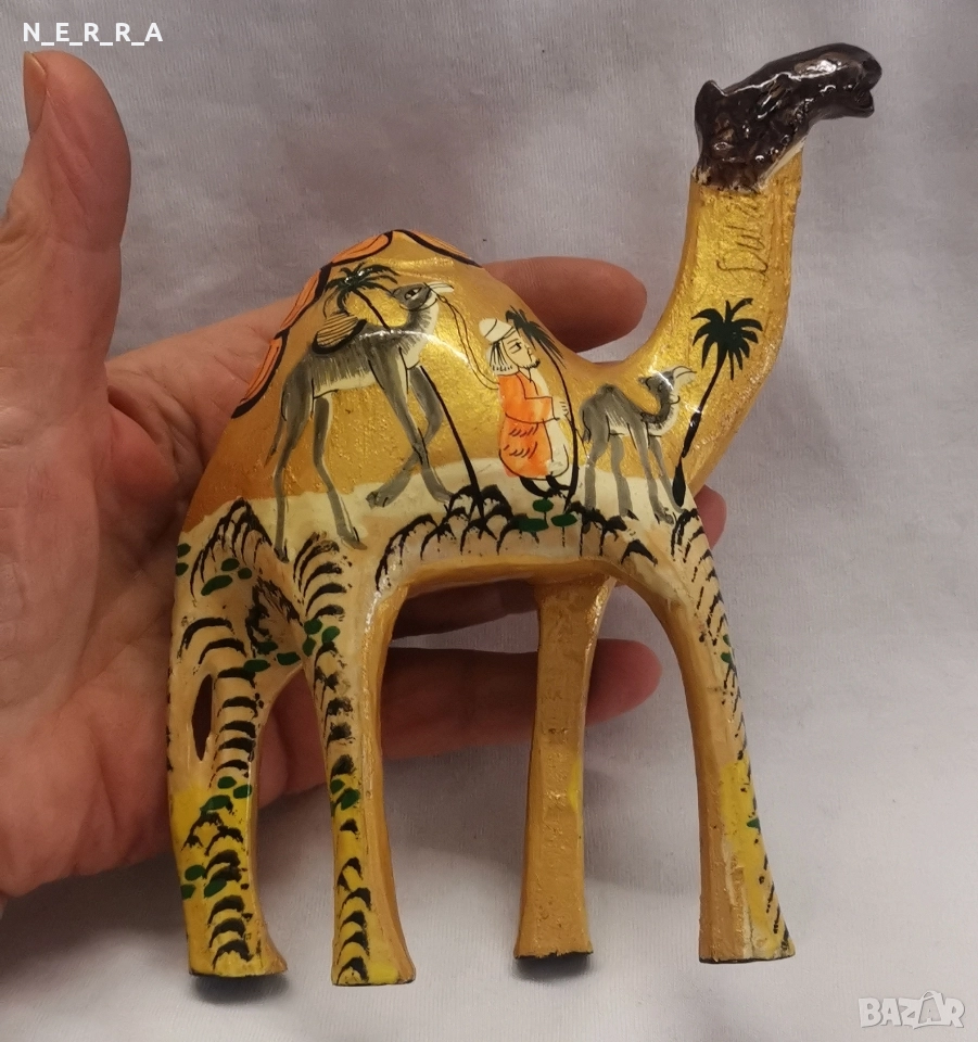 Дървена фигура на камила, снимка 1