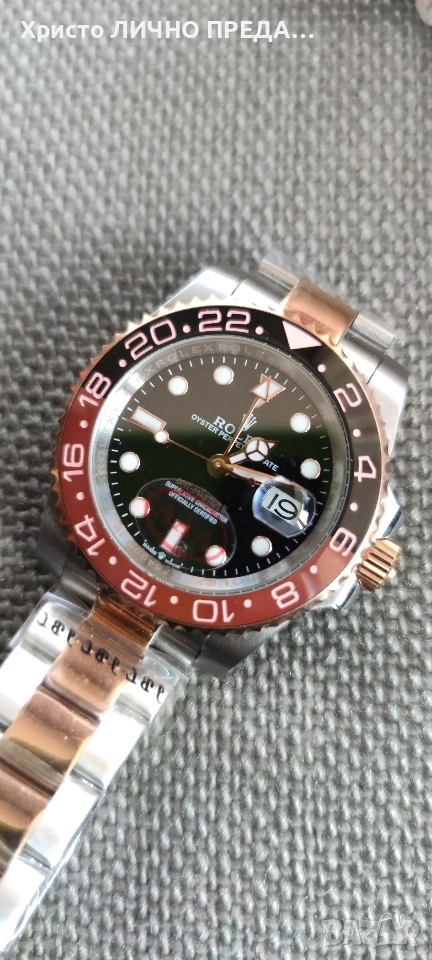Мъжки луксозен часовник Rolex GMT-Master II Oyster, 40 mm, Oystersteel and Everose gold , снимка 1