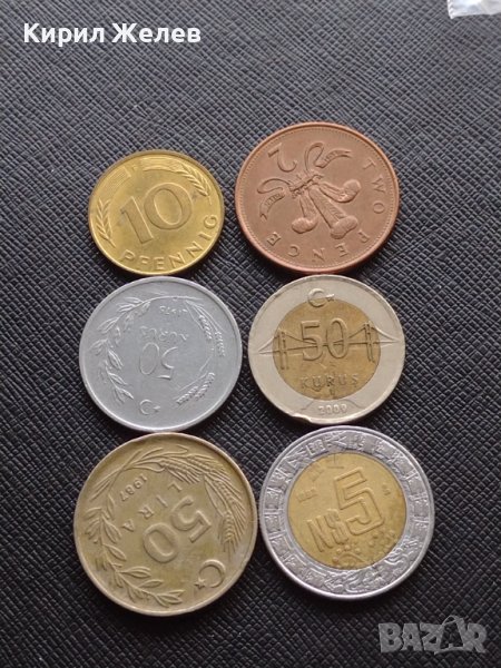 Лот монети от цял свят 6 броя МЕКСИКО, АНГЛИЯ,ГДР ЗА КОЛЕКЦИЯ ДЕКОРАЦИЯ 39280, снимка 1