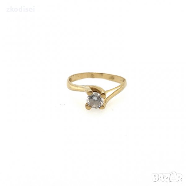 Златен дамски пръстен 2,32гр. размер:55 14кр. проба:585 модел:6426-1, снимка 1