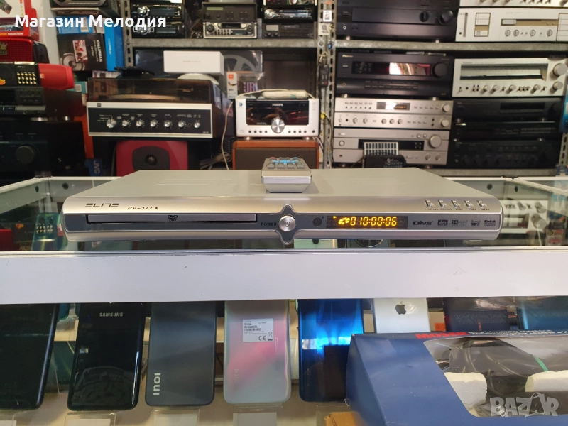 ДВД Elite PV-377X с оригинално дистанционно. Чете всички дискове, включително и mp3. В отлично техни, снимка 1