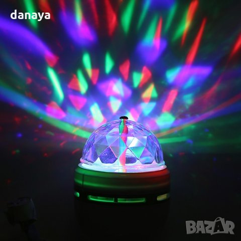 2097 Диско лампа въртяща парти крушка с лед светлини, снимка 5 - Лед осветление - 32627113
