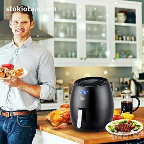 Air Fryer 6.9QT/6.5L, Uten 1700W High-power 8 in 1 дълбоко пържене, бързо нагряване, фурна с незалеп, снимка 4 - Фритюрници - 38182250