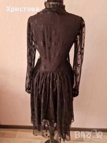 Нова елегантна черна рокля тюл и дантела - 35,00лв., снимка 6 - Рокли - 43232999