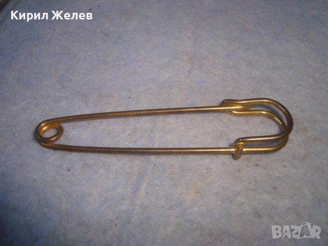 СТАРА БРОНЗОВА ПОЗЛАТЕНА РЕТРО ФИБУЛА АРТ ИГЛА РЪЧНА МАЙСТОРСКА ИЗРАБОТКА 29044, снимка 5 - Антикварни и старинни предмети - 37635187