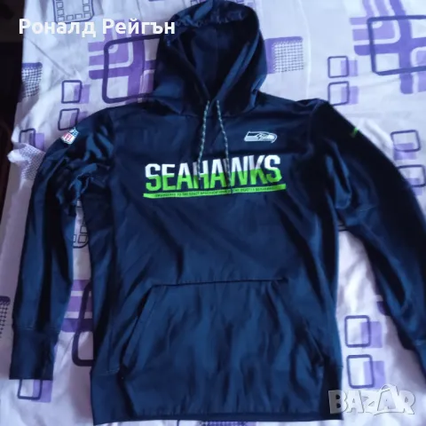 Nike NFL Seattle Seahawks S/M sweatshirt суичър НАЙК Сиатъл Сийхоукс худи hoodie, снимка 2 - Спортни дрехи, екипи - 47984632