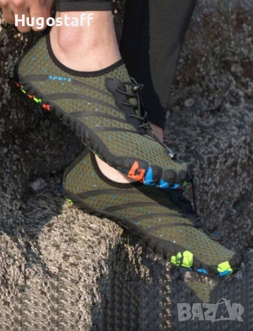 Нови обувки маратонки Barefoot военно зелено 46/47, снимка 4 - Маратонки - 51781978